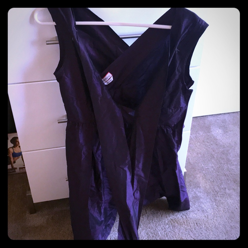 Purple taffeta dress